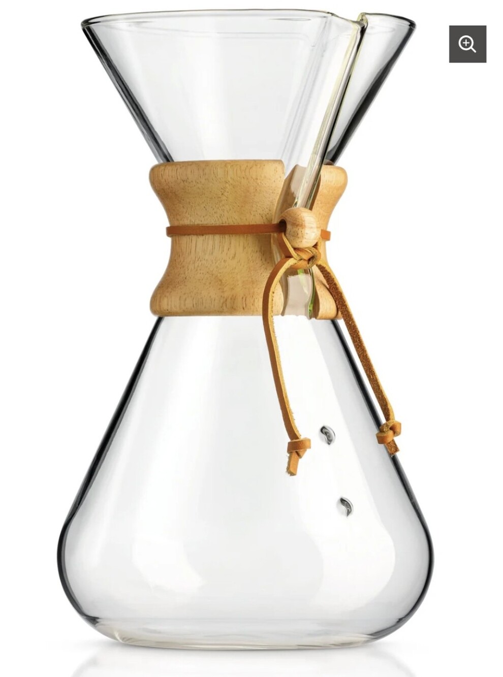 Chemex 13 Cup Handblown Glass Wood Large Coffee Brewer Maker French Press